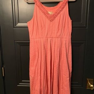 Anthropologie Moulinette Souers Cotton Pleat Dress